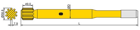 Striking Bar Tamrock Sec T38